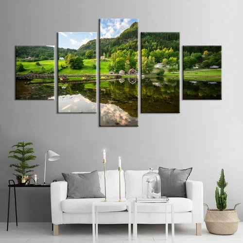 Холст картины плакаты 3 Северное озеро натуральная Настенная картина с