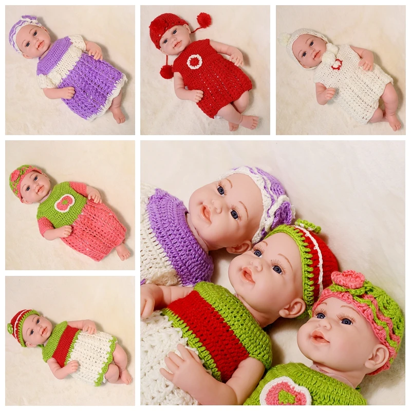 

45CM Stuffed Doll Toys For Girls Smile Face Silicone Baby Reborn Dolls Lifelike No Function Dolls With Sweater For Children Gift