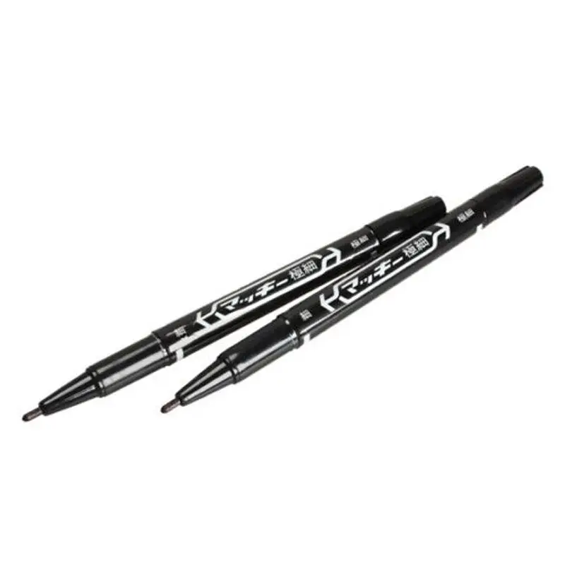5Pcs Fine Dual Heads Marking Pen Marker Waterproofink Thin Nib Black Liner Art Drawing Stationery Office Supplies | Канцтовары для