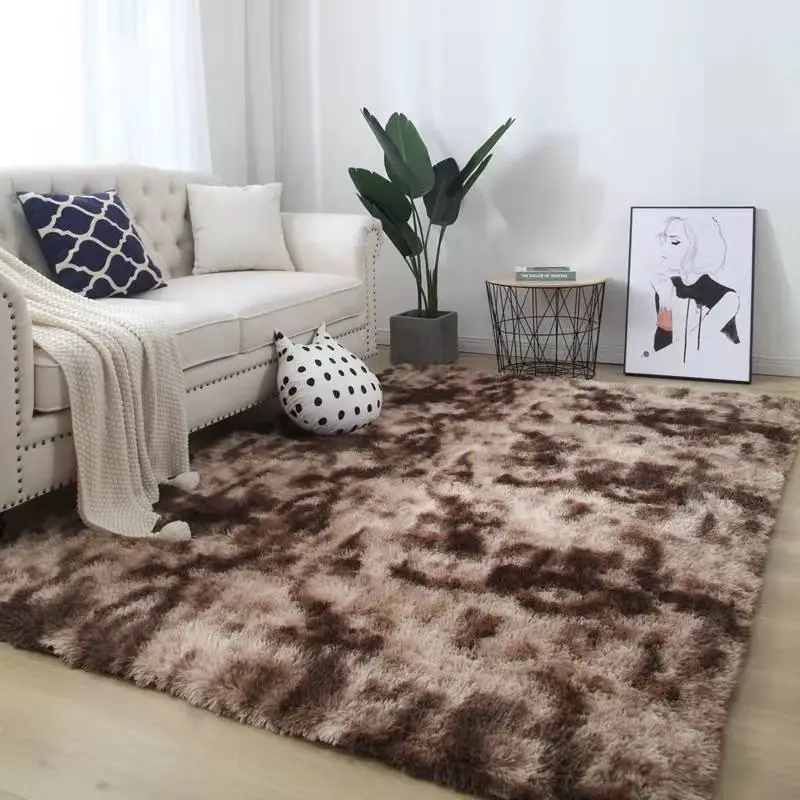 

Thick tie-dye plush living room Nordic household carpet bedroom bedside blanket full of large area floor mats