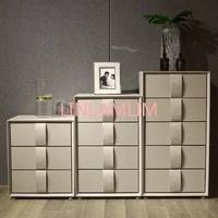 wooden leather cabinet 3 drawers 4 drawers 5 drawers living room home side chest minimalist modern rectangle mesas de basse