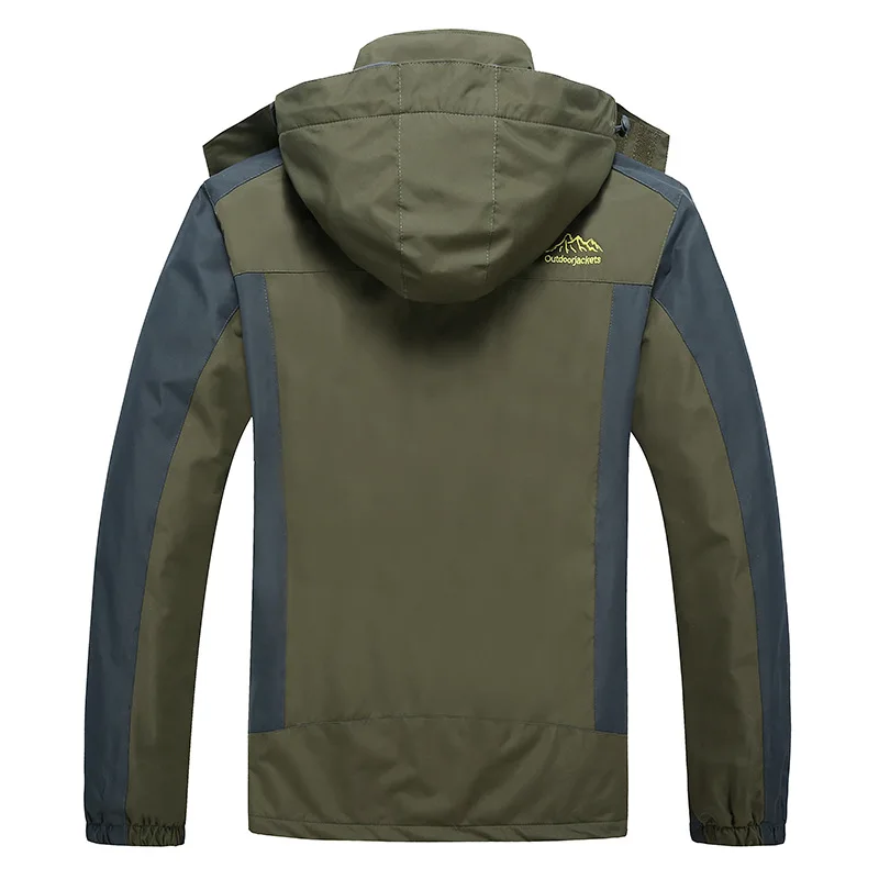 Повседневная мужская куртка размера плюс 6XL 7XL 8XL с капюшоном из флиса