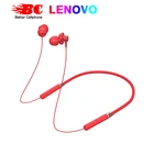 Новинка, оригинал, Lenovo HE05,Bluetooth 5,0 гарнитура с магнитным шейным ремешком, спортивные наушники для бега, водонепроницаемые с шумоподавлением