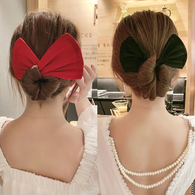 

Fashion Deft Bun Hair Bands Women Summer Knotted Wire Headband Print Hairpin Braider Maker Easy To Use DIY Accessories
