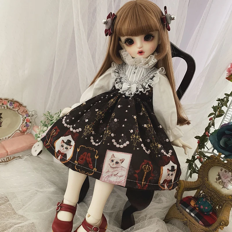 Одежда для кукол Blyth 1/6 платье для куклы платье принцессы с белым кружевным воротником для 1/6 1/4 BJD SD кукла 1/6 Blyth аксессуары для кукол