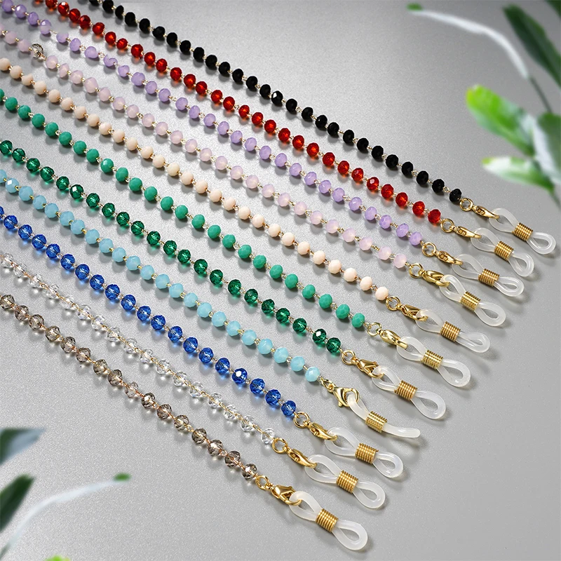 

Beaded Glasses Chain Necklace Eyeglass Lanyard Strap Sunglasses Lanyard Mask Rope Glasses Eyewear Chain Beaded Glasses Chain
