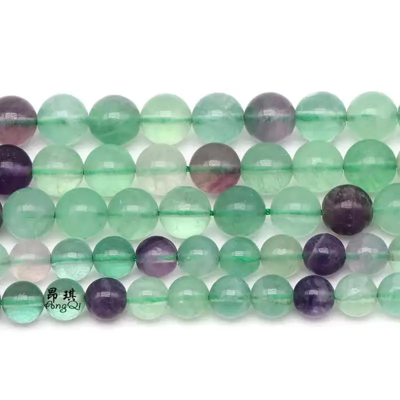 

Natural Stone Fluorite Smooth And Round Beads 4 6 8 10 12 MM Men Women Fashion Necklace Charms Wholesale for Jewelry