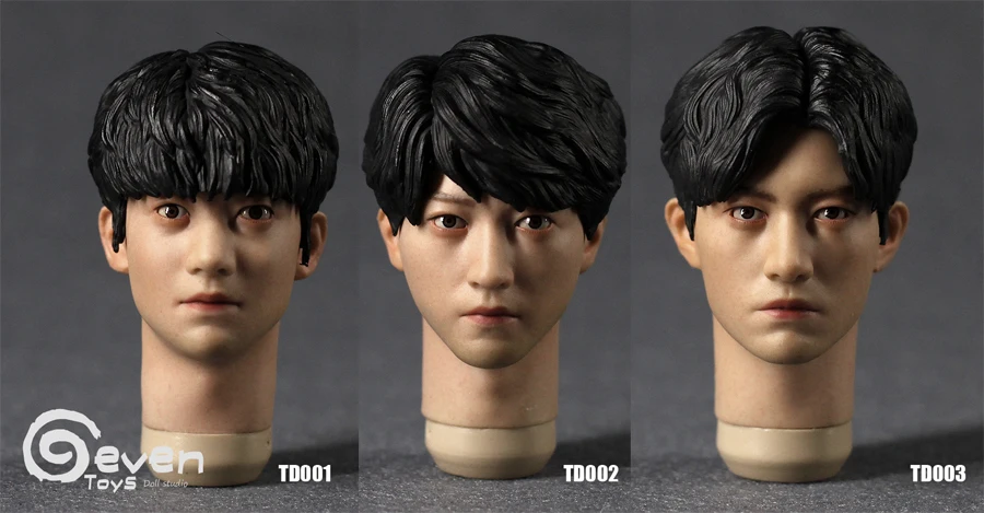 

Pre-sale 1/6 Scale TD001 TD002 TD003 Asian Male Head Sculpture Eye-movable Head Fit 12" Action Figure Body