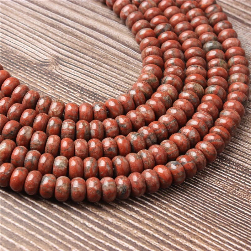 

Lanli Fashion jewelry natural gemstone interval Southern red stone loose beads 4x6/5x8mm DIY bracelet necklace and accessories