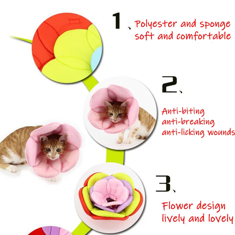 Красивый цветочный ошейник для домашних животных Защита Регулируемый исцеления