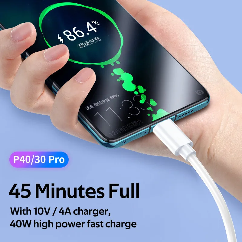 5A супербыстрый зарядный кабель USB 3 0 Тип C для Huawei Y7a P20 P10 Mate 30 20 Pro P Smart Z 2021 9 Honor