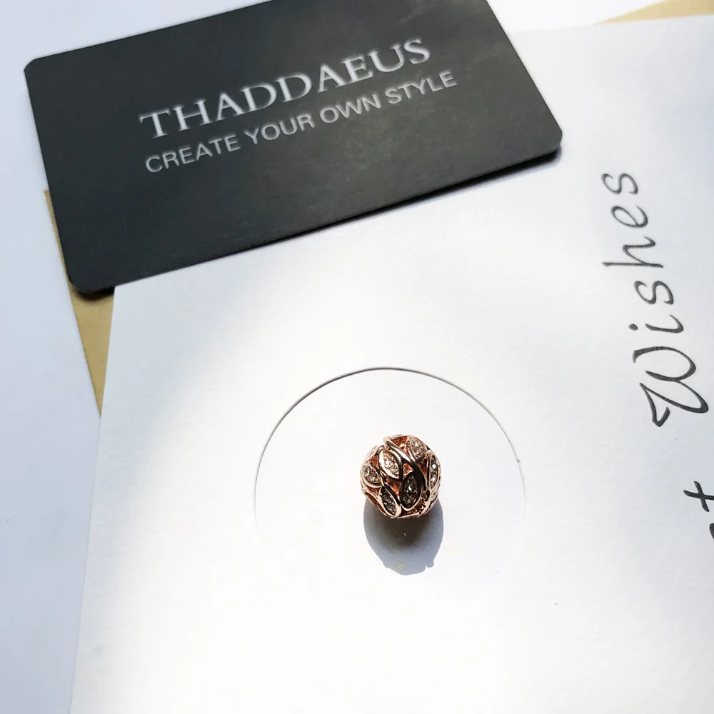 Бусины Tendrils бусины из розового золота и стразы для браслета европейские