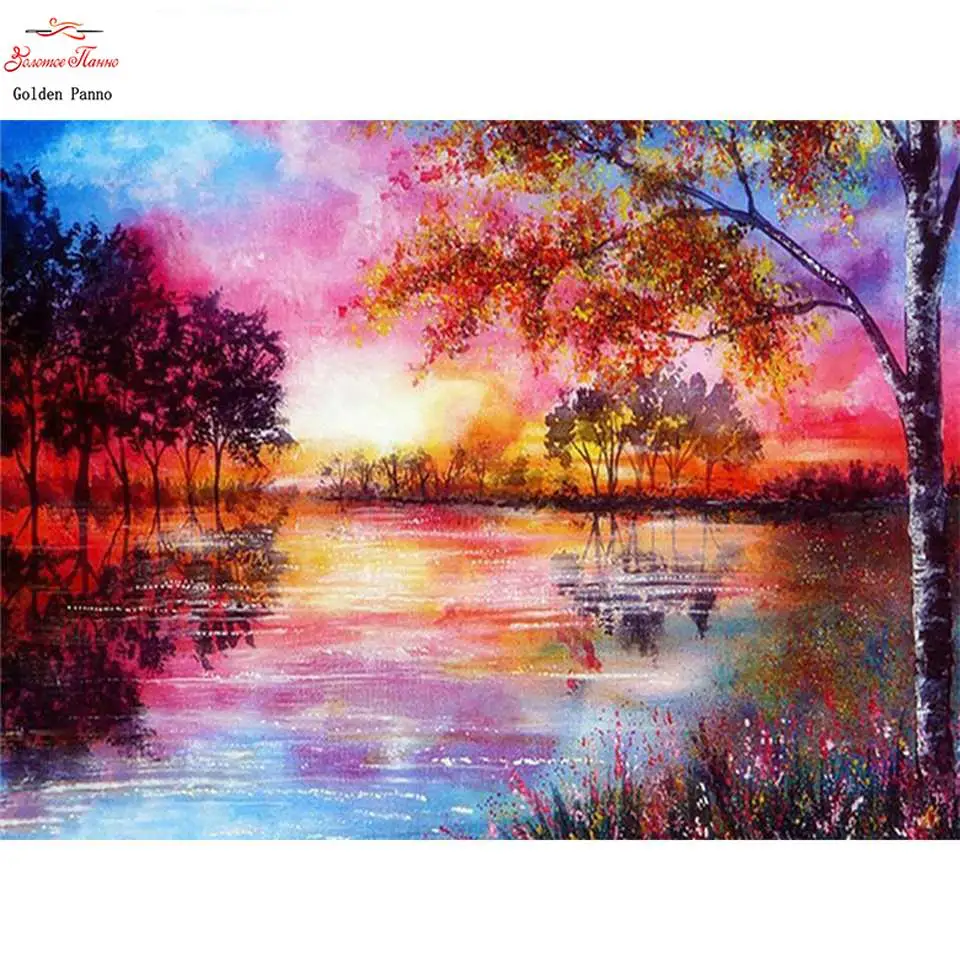 

Квадратная полная картина, живописная мозаика, круглая вышивка, украшение для дома