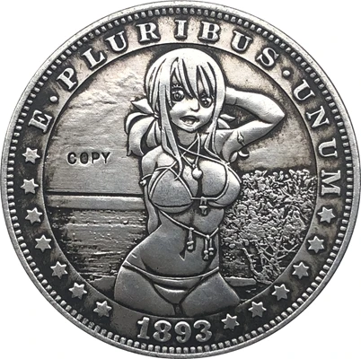 Копия монеты доллара США Моргана Хобо никель 1893 S|Безвалютные монеты| |