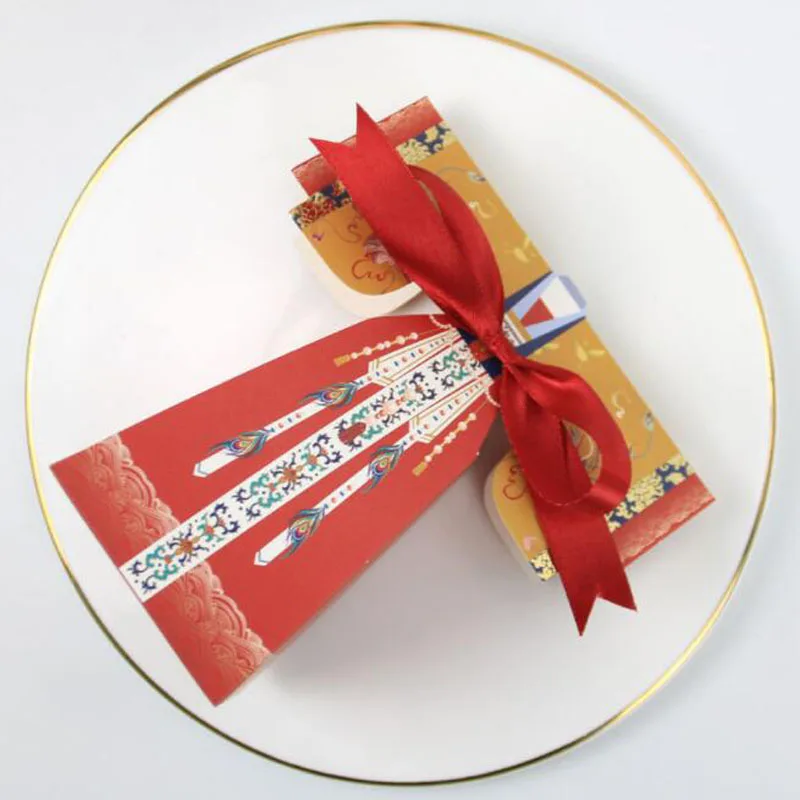 50 пар бумажных коробок конфет для невесты жениха лазерная резка традиционное