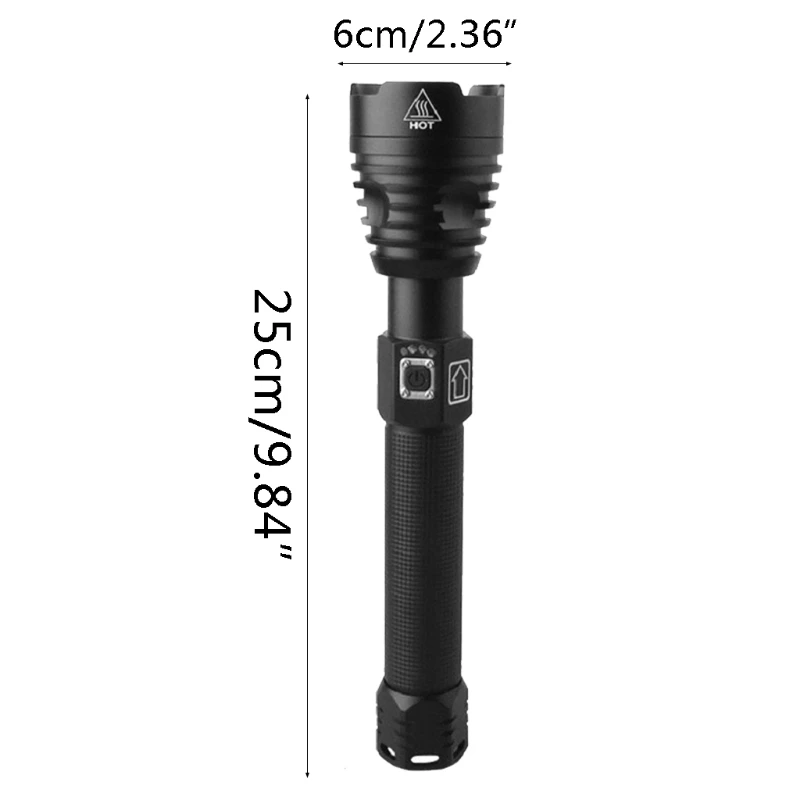 

X5QF LED USB Rechargeable Flashlight 6000 Lumens with 3 Modes Zoomable Waterproof Powerful Handheld Light Lamp for Outdoor