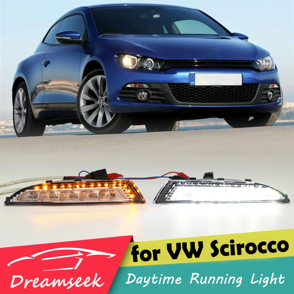 Светодиодный дневные ходовые огни для VW Scirocco 2010 2011 2012 2013 2014 светильник с