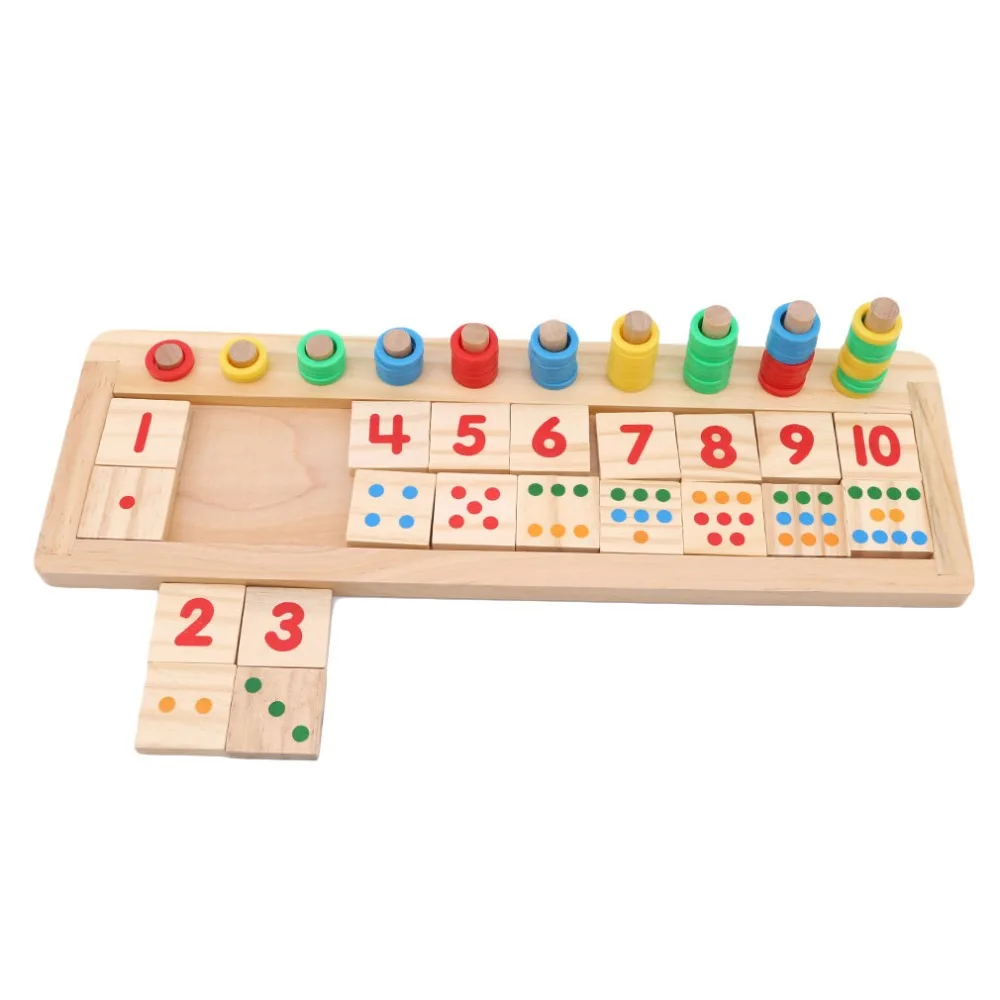 

Hot Wooden Multicolor Practice Safe Material Digital Learning Board Multi-Function Logarithmic Plate Learning & Education Toy