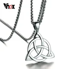 Vnox блокированный кулон-узел для мужчин ожерелье из нержавеющей стали yhth теологическая тегия символ крест мужские ювелирные изделия Бесплатная 24 