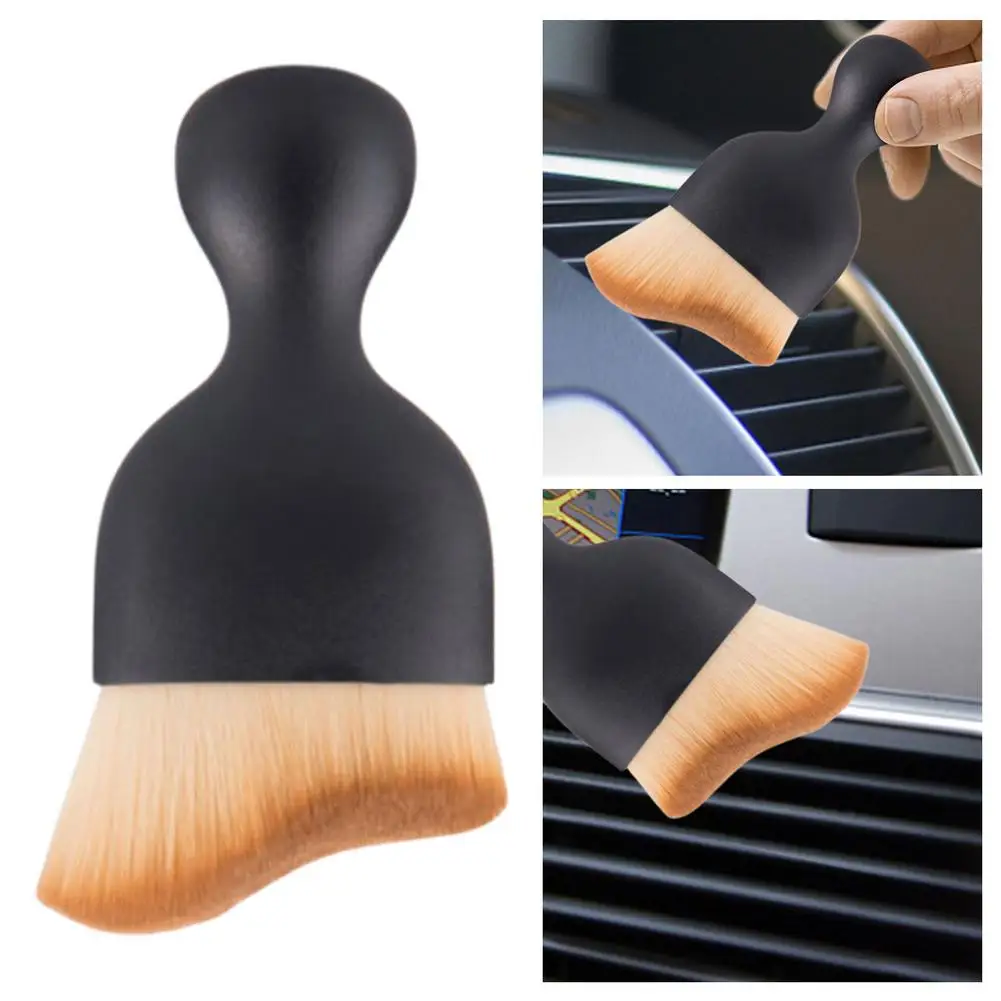 Car Detail Brush Auto Interiors Cleaning Brushes Curved Dashboard Soft Air Outlet Gap Dust Removal Clean Maintenance Tools |