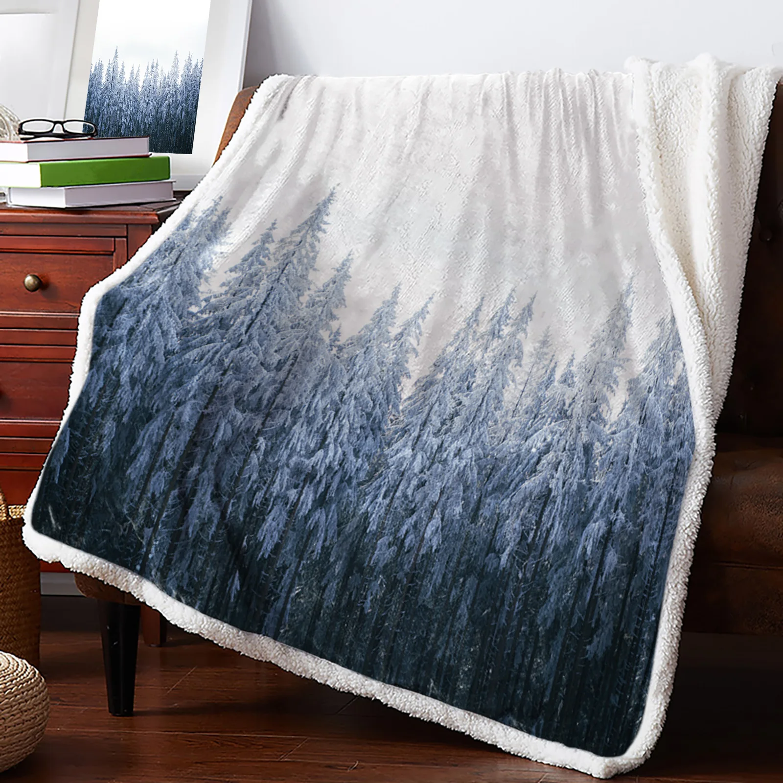 

Одеяла из соснового леса и снежинок, покрывало для кровати, флисовые одеяла для дивана, домашние покрывала для пикника