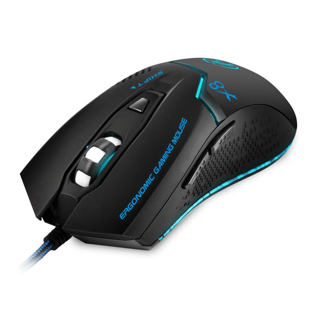 

3200 DPI Optical USB Wired Gaming Mouse 6 Buttons Professional Gamer Mice Cool Breathing Light Mice For Computer Laptop PC