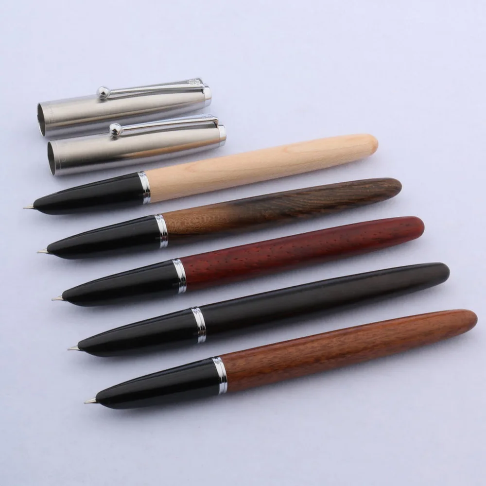 Jinhao 51 A перьевая ручка Классическая деревянная нержавеющая сталь сверхтонкие