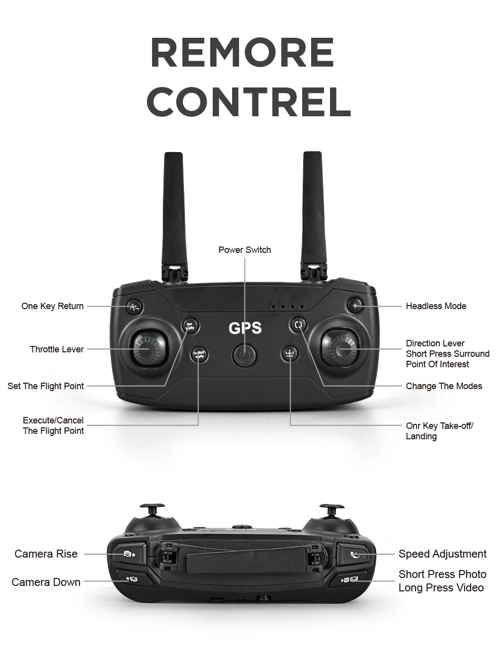 HYR10 Дрон GPS 5G WiFi Регулируемая 2K камера селфи-Квадрокоптер RC более низкая мощность возврат Безголовый режим FPV Дроны с камерой HD