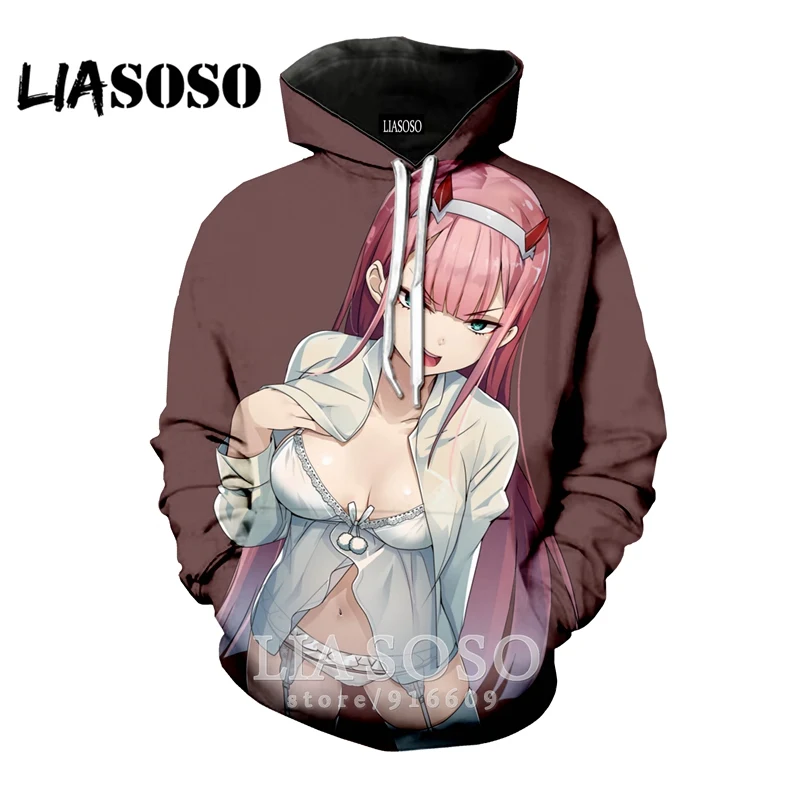 3D с принтом Мужские и женские аниме Мужская Harajuku Толстовка DARLING в FRANXX ноль два