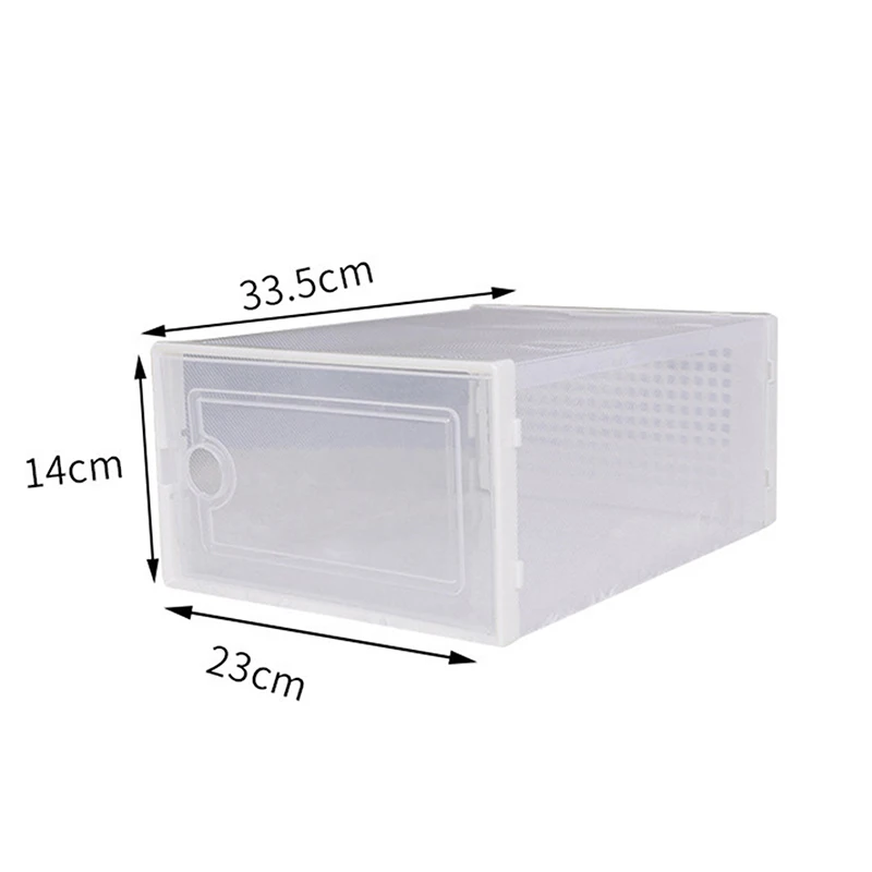 

1PCS Transparent Foldable Shoes Storage Box Plastic Shoe Box Shoe Rack Storage Bins Drawers Folding Cover Storage Box Shoes Box