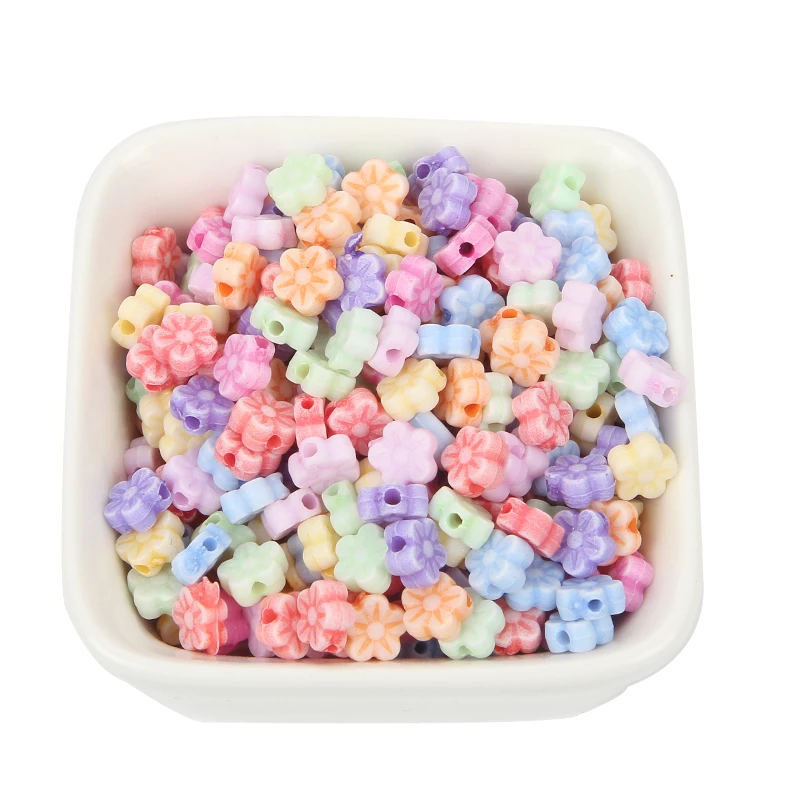 100 шт. разноцветные акриловые бусины для украшений|Бусины| |