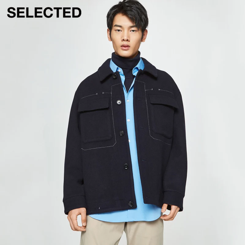 

Selected New Men'S Trend Casual Top-Line Wool Coat S|420427022