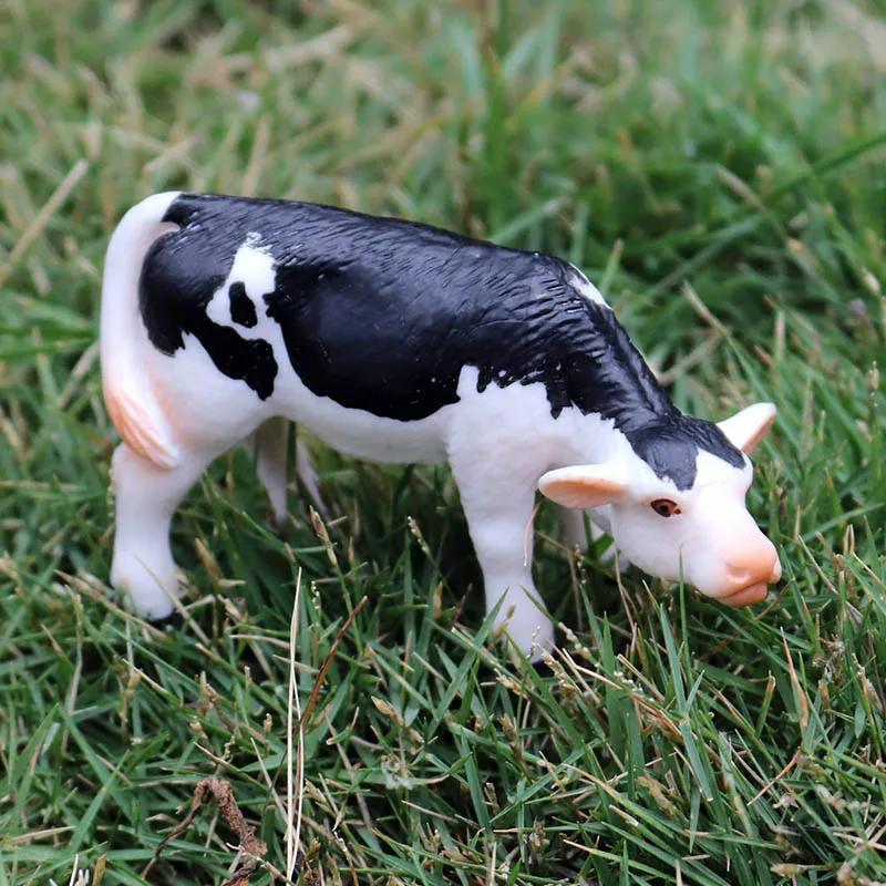 Oenux милые фигурки животных из молочной бычьей кожи фигурка быка ПВХ высокое