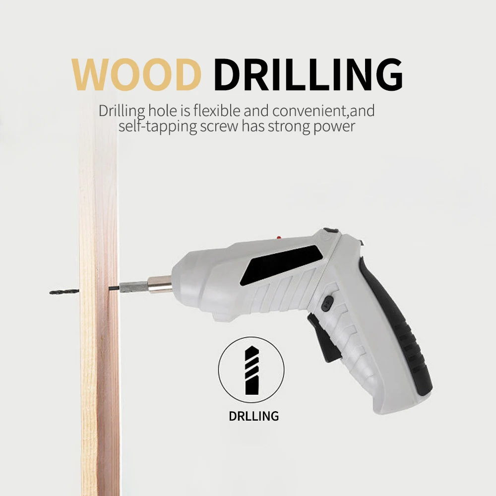 3 6 В Беспроводная электрическая отвертка Бытовая перезаряжаемая скручивающаяся