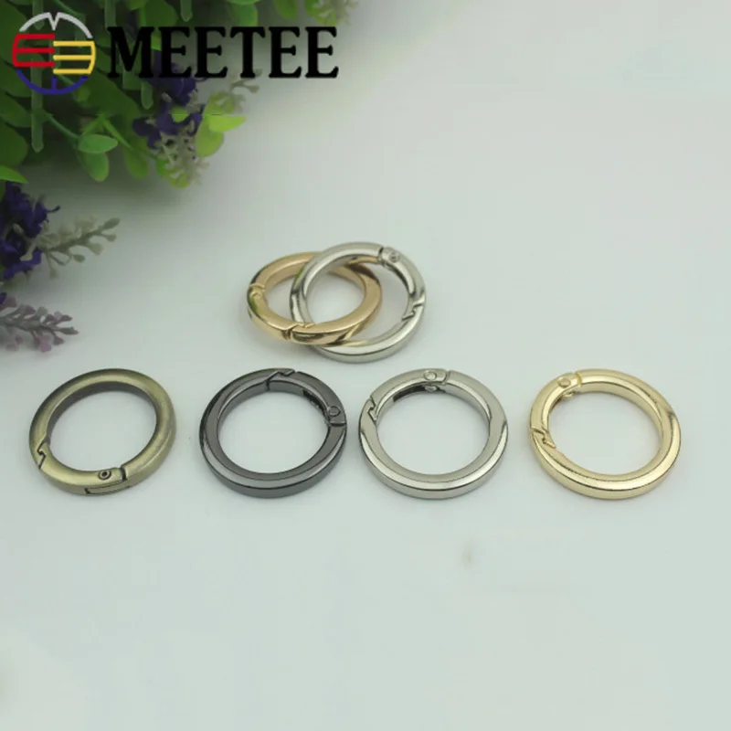 5/10Pcs Flat Wire 25mm Spring O Ring Buckles Metal Clasp For Bag Strap Keychain Snap Handbag Handle Connector DIY Accessories | Дом и сад
