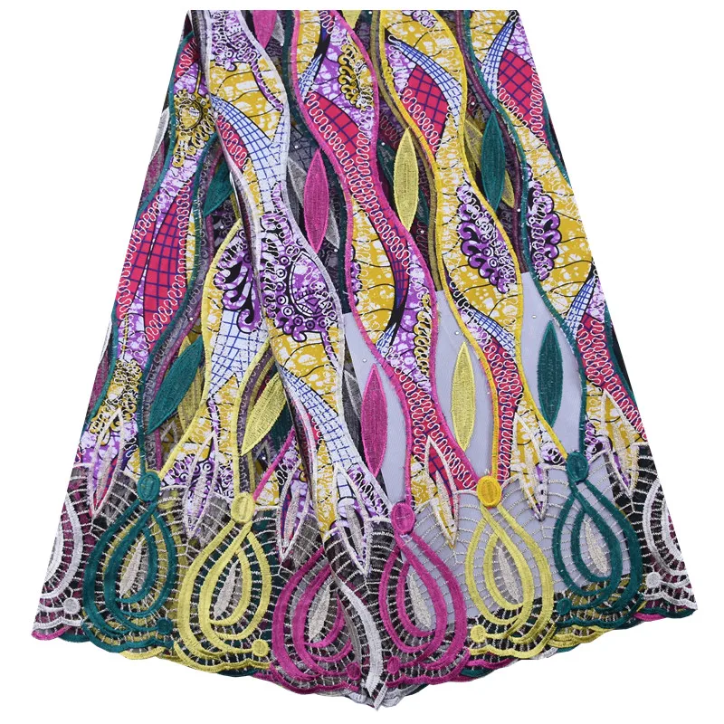 Kalume Новое поступление африканский гипюр шнур восковая кружевная ткань