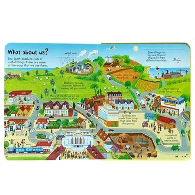 

Usborne Children Popular Book Look Inside Our World english Colouring Book Story Books for Children