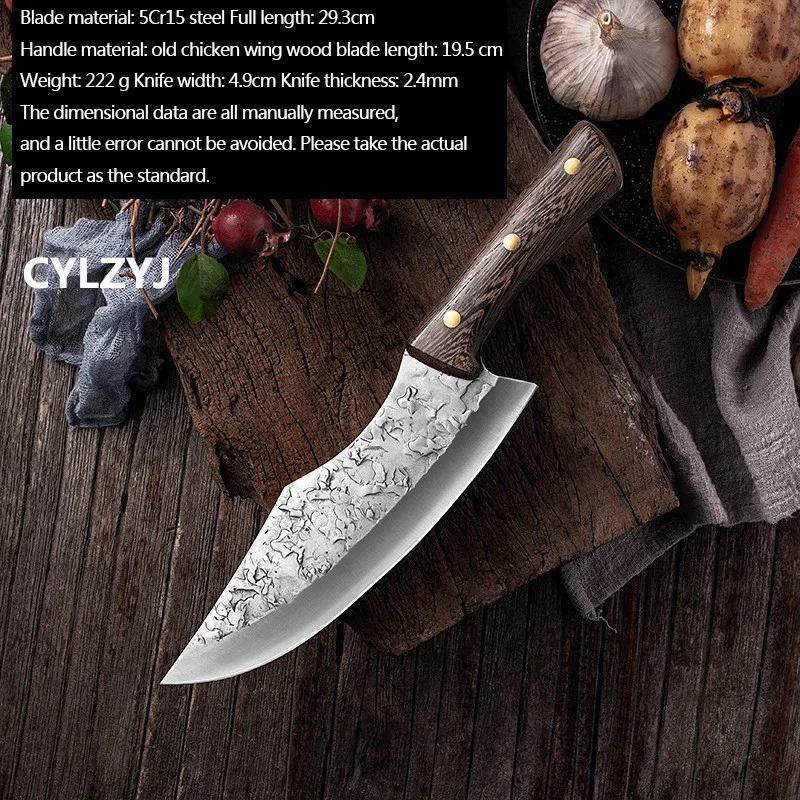 Кованый нож для костей мясника кухонный из нержавеющей стали нарезки мяса