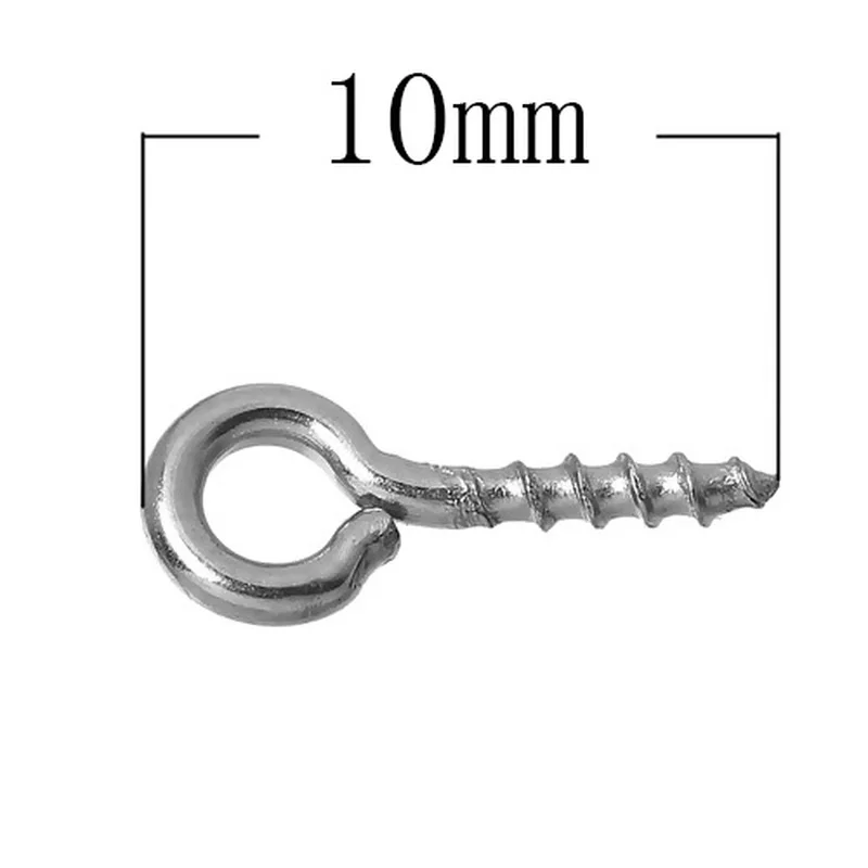 100 шт./лот булавки с отверстиями из нержавеющей стали для подвесок железные