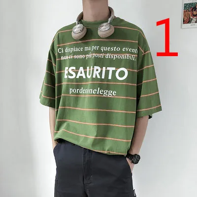 

Мужская футболка с коротким рукавом, сеточка красного цвета в Корейском стиле, свободная футболка с мультяшным принтом, Новинка лета 2020