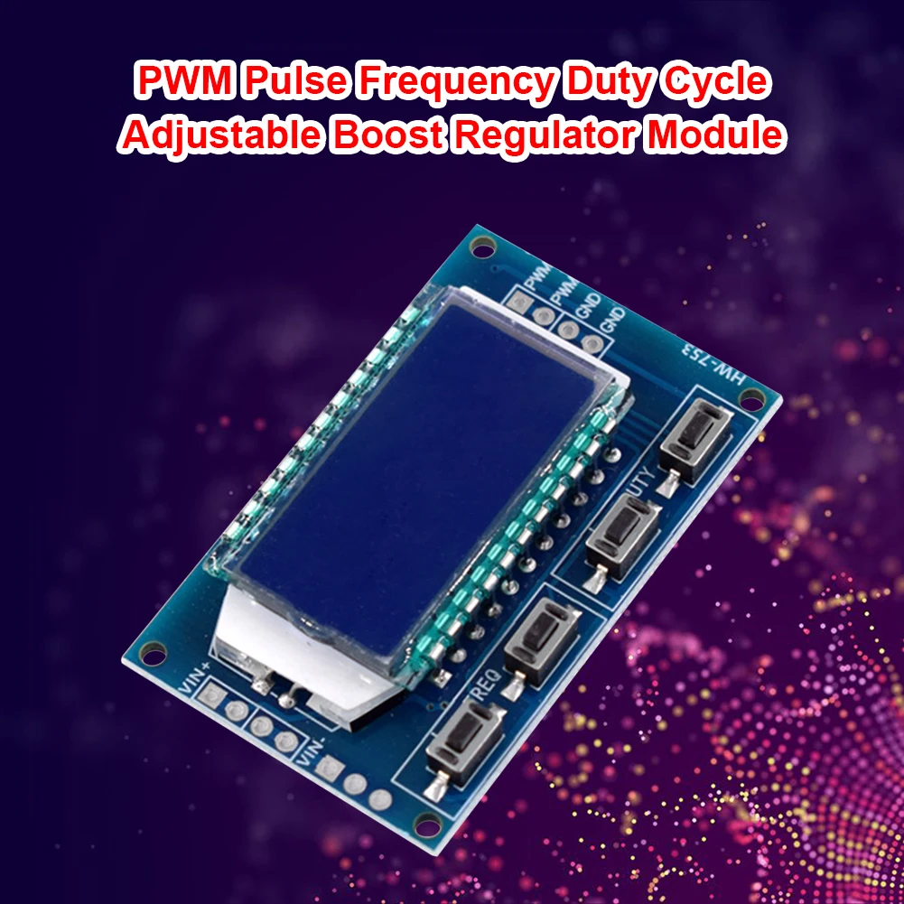 

HW-753 генератор сигналов, Модуль платы PWM, рабочий цикл частоты импульса, Регулируемый Модуль 1 Гц-150 кГц, параметры автоматически сохраняются