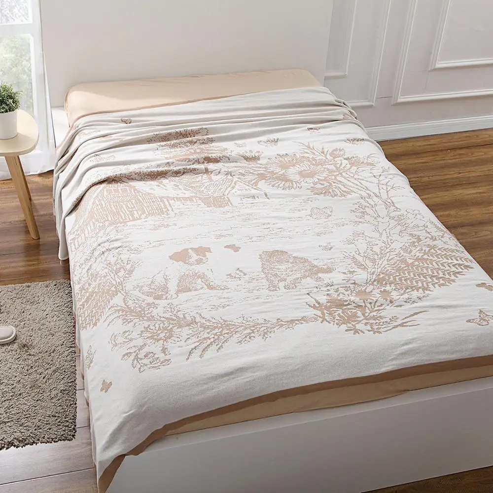 Регина китайский пейзаж живопись покрывало класса люкс ручной вышивкой пастырской Pattern Хлопок Диван Крышка