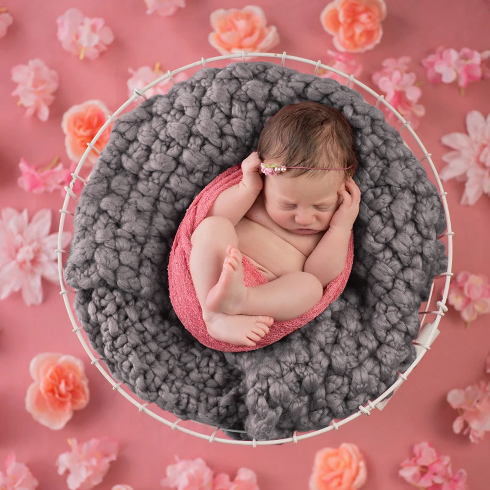 

Реквизит для фотосъемки новорожденных одеяло для младенцев тканевый фон для фотосъемки аксессуары для студии мягкие дышащие вязаные наряд...