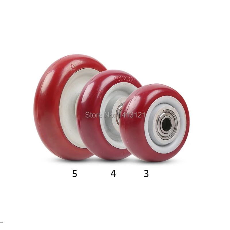 5 дюймовое колесо твердая полиуретановая шина подшипник колеса тележки