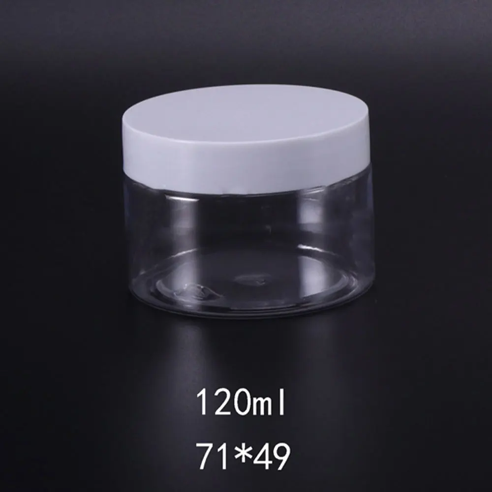 1 шт. 120 мл прозрачная пластиковая банка и крышки пустые косметические контейнеры