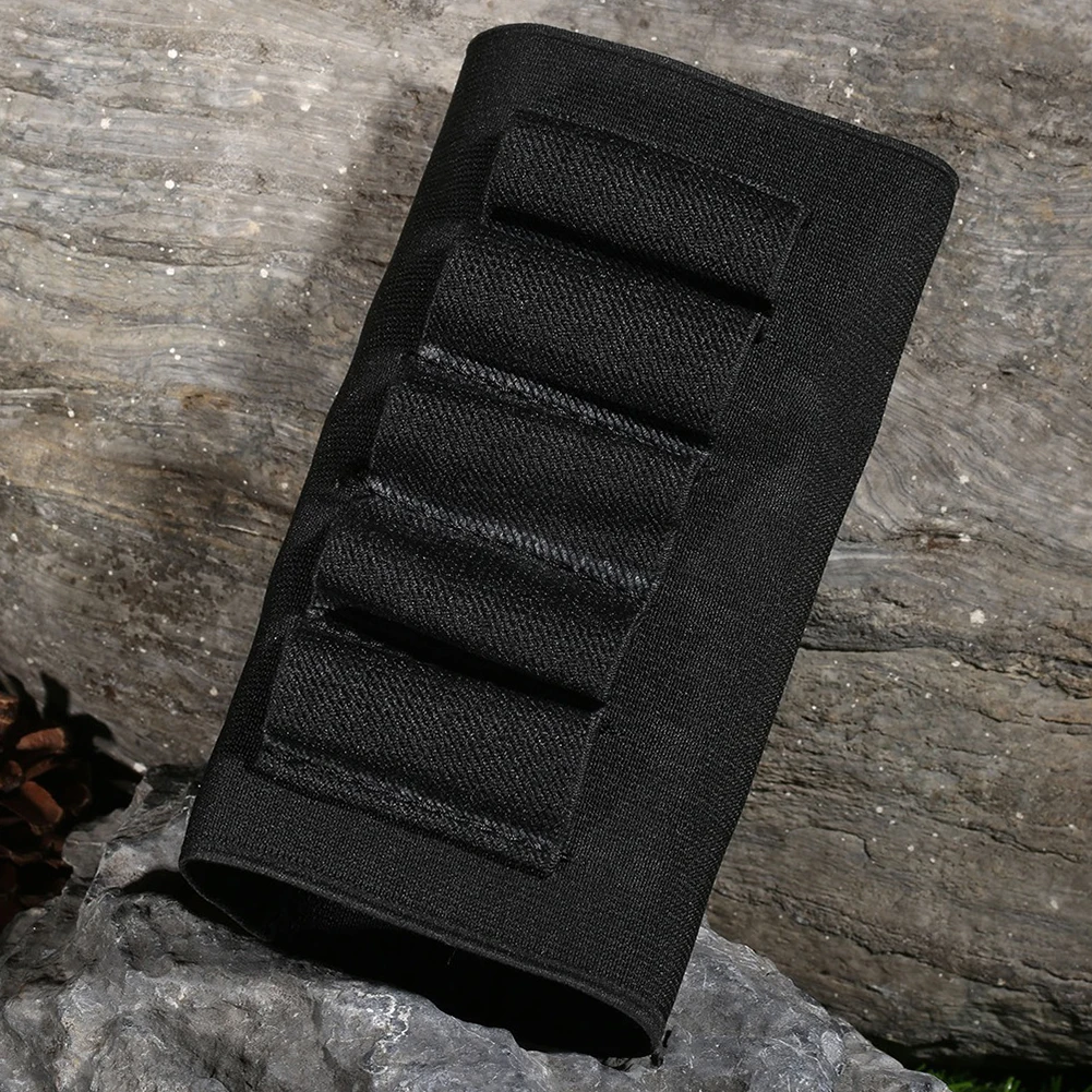 5 hole round molle shell airsoft rifle ammo cartridge holder pouch shotgun buttstock bullet carrier hunting accessories free global shipping