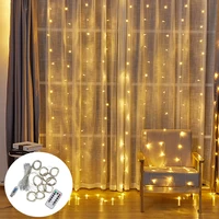 3m led curtain garland on the window usb string lights fairy festoon with remote holiday wedding christmas decoration for home