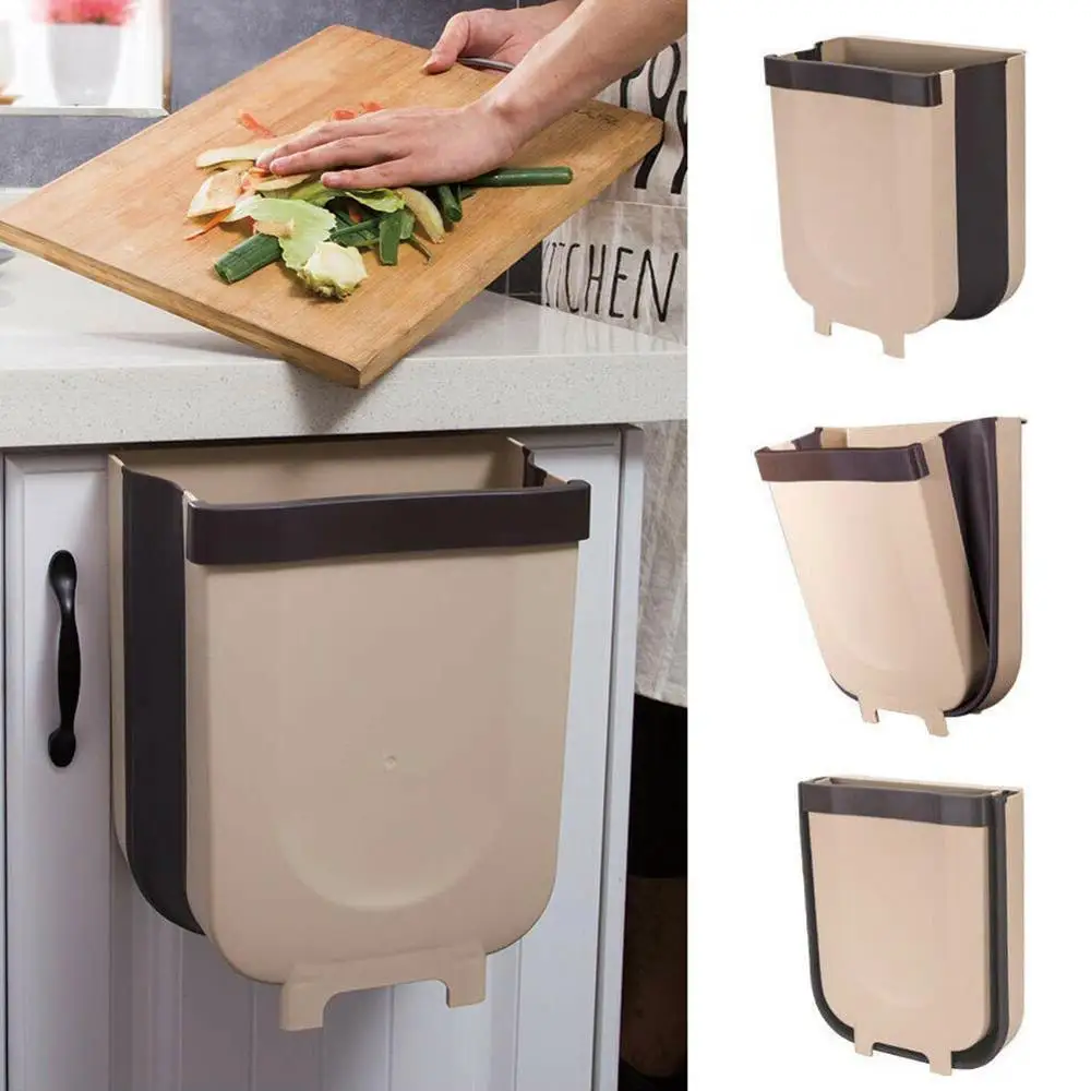 Кухонная дверная подвесная корзина для мусора с крышкой настенные мусорные