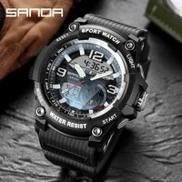 sanda mens sports watches top brand luxury military quartz watch men clock waterproof s shock wristwatch relogio masculino