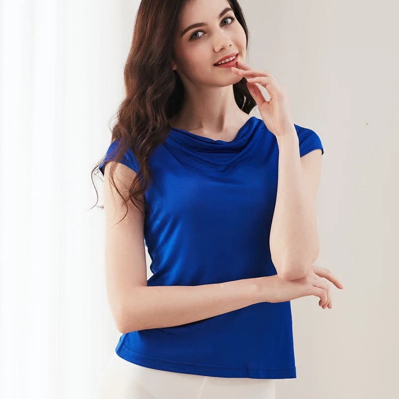 50% натуральный шелк размера плюс modis уличная белая футболка женская camiseta mujer